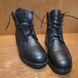 SUPER VINTAGE Timberland Premium American Craft Made In USA Black Leather Boots